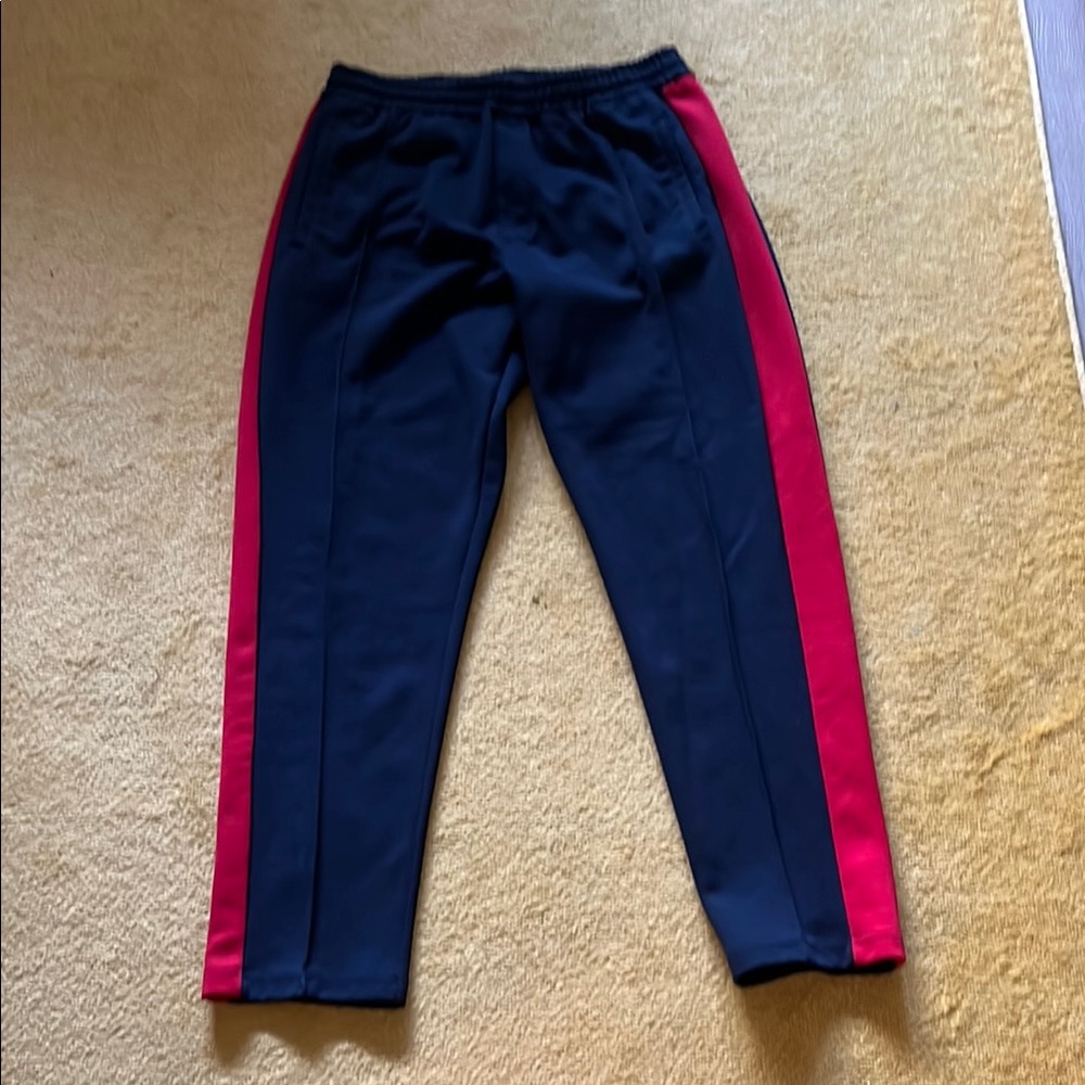 rag & bone Dark Blue Pants with Bright Red Accents